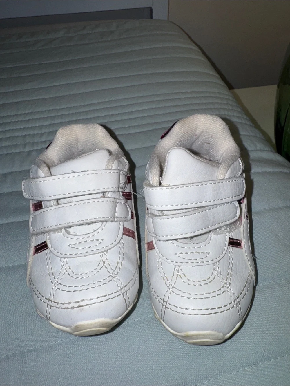 White with Pink Champion Sneakers 4W Infant